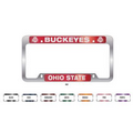 Brushed Zinc and Colored License Plate Frame